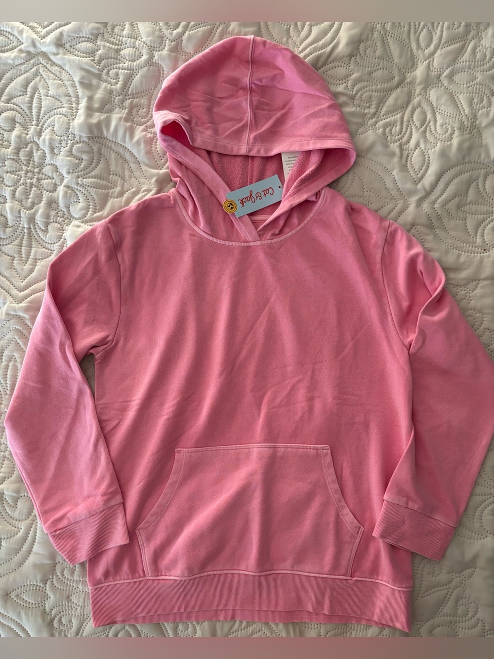 Cat & Jack Pink Girls' Hooded Pullover Sweatshirt XXL(16/18)